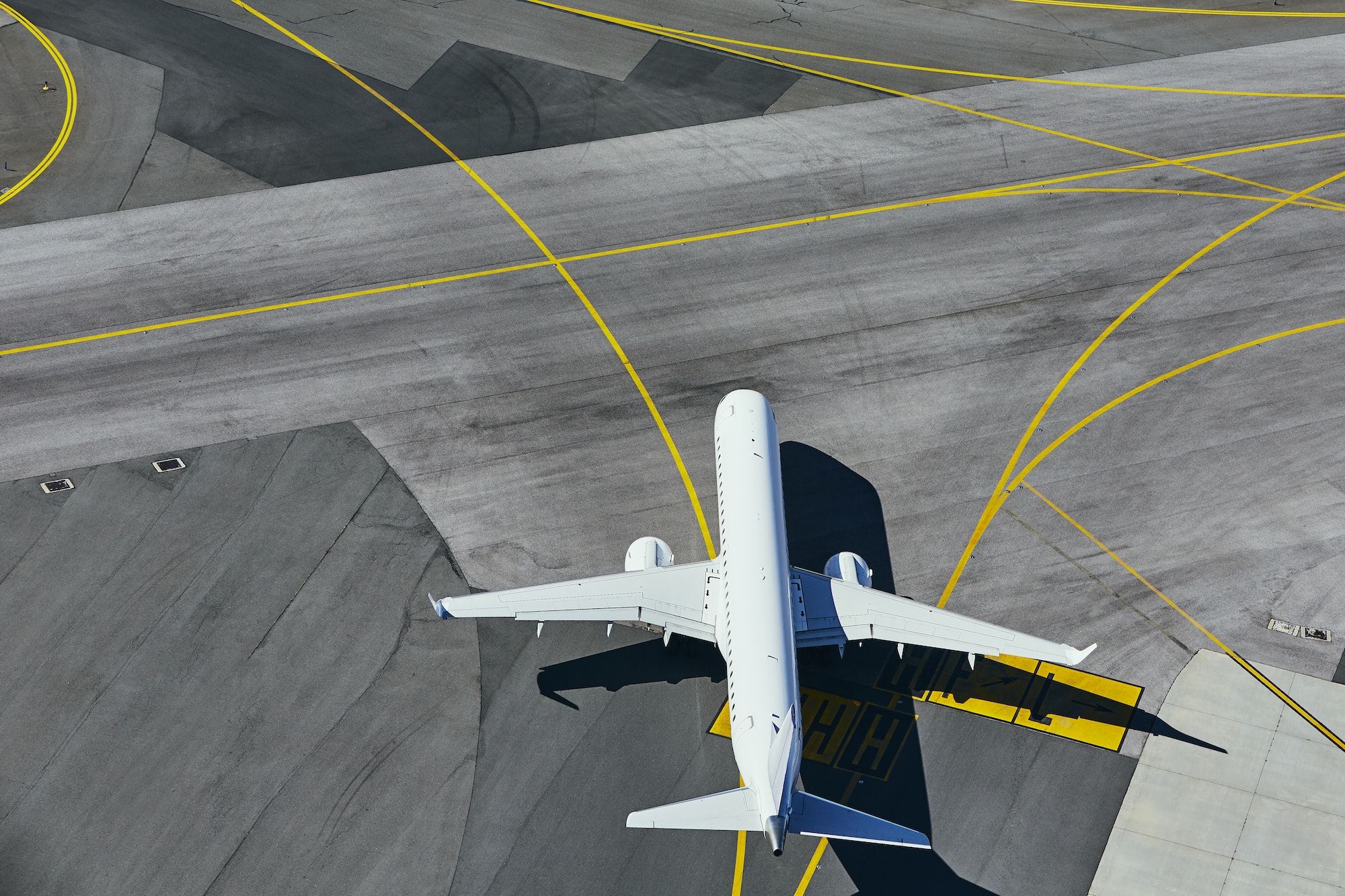 Aerial view of the airport