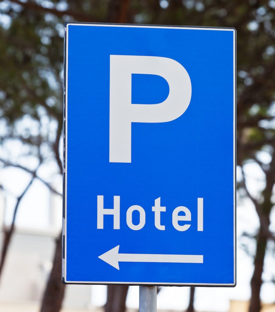 Hotel Parking Traffic Sign